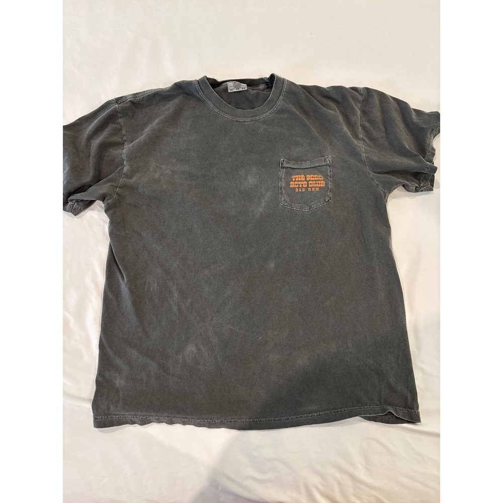 Old Row The Good Boys Club Pocket T-Shirt Mens XL Grey Comfort Colors Cowboy Dog